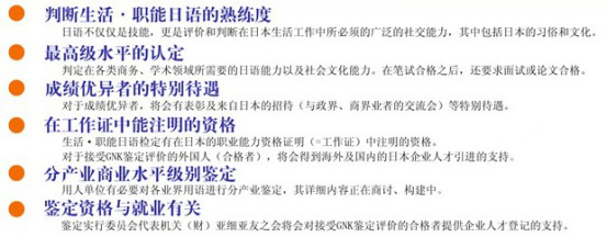 什么是日语GNK准中级考试